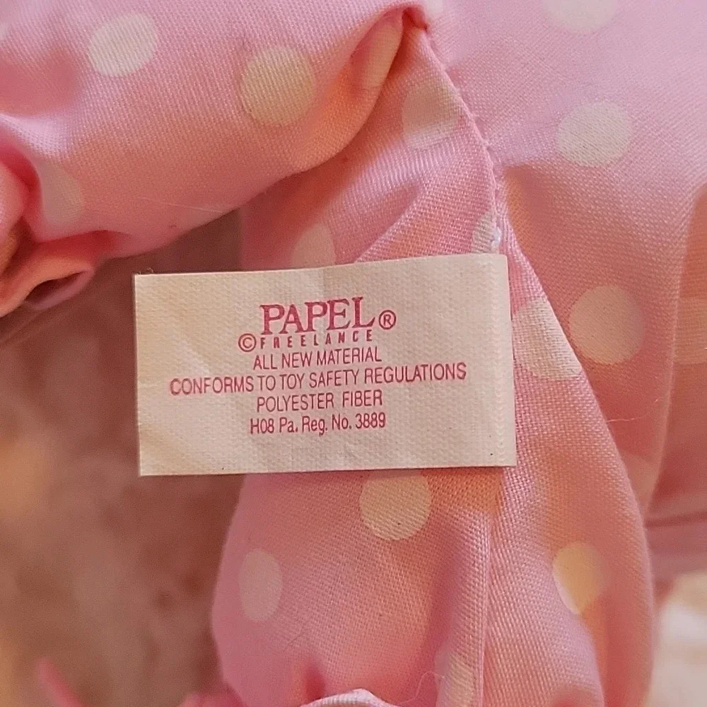 🌴3/$15🌴 Vintage Pink Polka Dot Papel Bearly Bunny Jr in costume kids - Picture 14 of 15